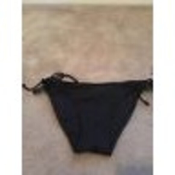 Caleutta Women's Swim Bikini Bottom with Side Ties 1-Piece Size Medium Black - Picture 1 of 6